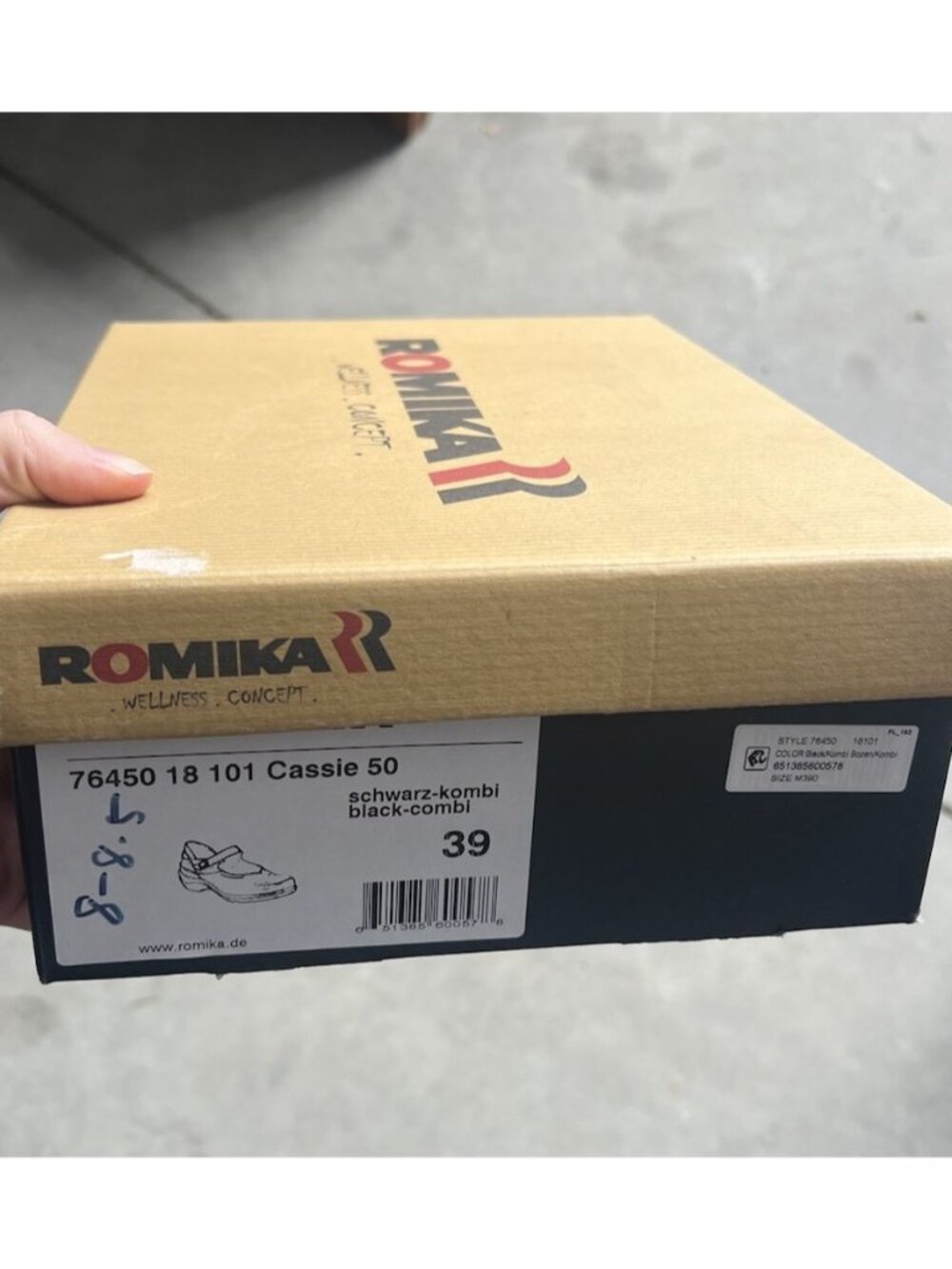 Romika Mary Jane Cassie 50 Flats EU 39 Black Leather US 8 NIB Comfort Shoe - Picture 6 of 6